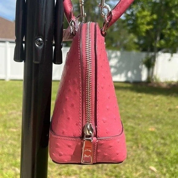 New Coach ostrich-embossed satchel / crossbody bag / shoulder bag - Picture 12 of 16